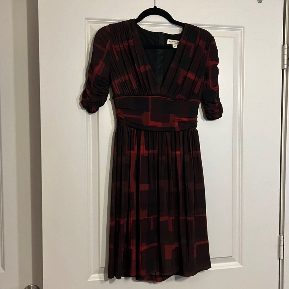Burberry London Red & Black Dress